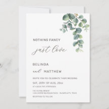 Folhas Verde Água Flores Casamento Informal