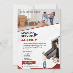 Convite Folheto de Serviço de Movimentação