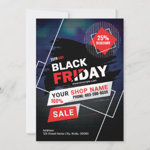 Convite Folheto de vendas do Promocional Black Friday