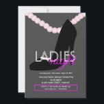 Convite Folheto do Bar das Damas Noturnas Heel Pearls<br><div class="desc">Club Flyer para Eventos de Promocional</div>