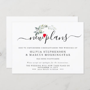 Convite Folheto Moderno Adiou Novos Planos de Evento