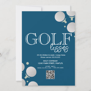 Convite Folhetos de Aulas de Golfe para Adultos e Crianças