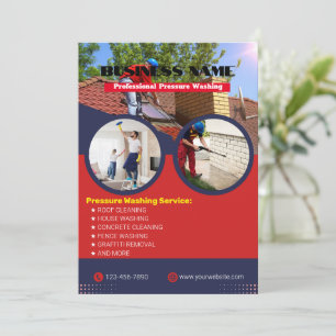 Convite Folhetos de lavagem a pressão moderna