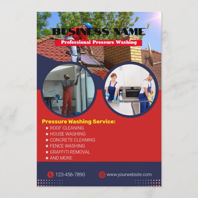 Convite Folhetos de lavagem por pressão de fotografia edit (Frente)