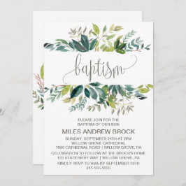 Convite Foliage Baptism