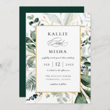 Foliage Natural Botânica Frame Emerald Wedding