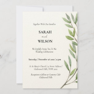 CONVITE FOLIAGEM DE FERN VERDE VIBRANTE