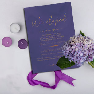 Convite Fomos Dourados e Purple Elegant Casamento