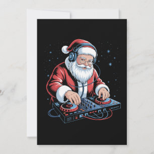 Convite Fones de ouvido DJ Papai Noel Natal