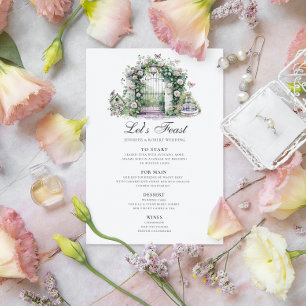 Convite Fonte de Arca Floral de Casamento de Jardim