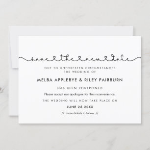 Convite Fonte de coração conectante fofa Salve o novo cart