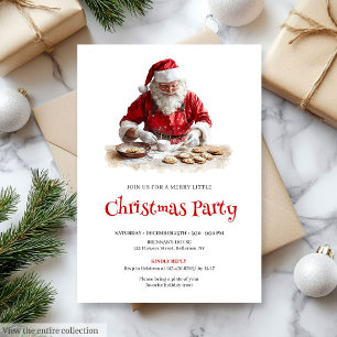 Convite Fonte de letra Vintage Santa Claus para Jantar de