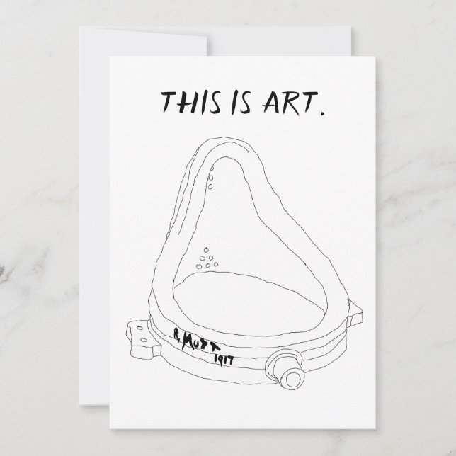 Convite Fonte de Marcel Duchamp R. Mutt 1917 (Frente)