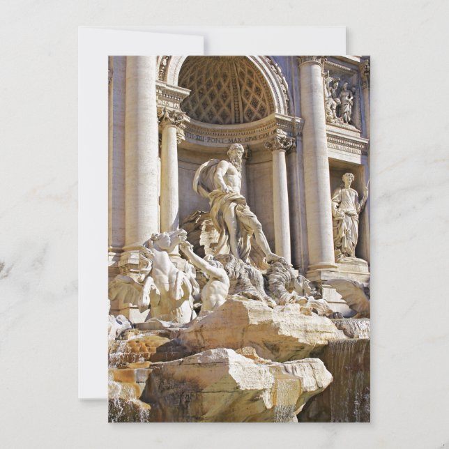 Convite Fonte de Trevi Roma Fotografia (Frente)