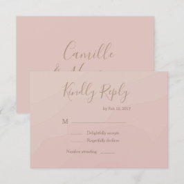 Convite Fonte manuscrita elegante com resposta RSVP em aqu