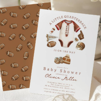 Convite Football Baby Shower Invitation
