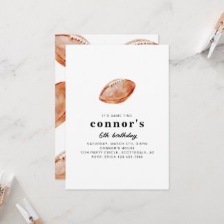 Convite Football Birthday Party Invitation 