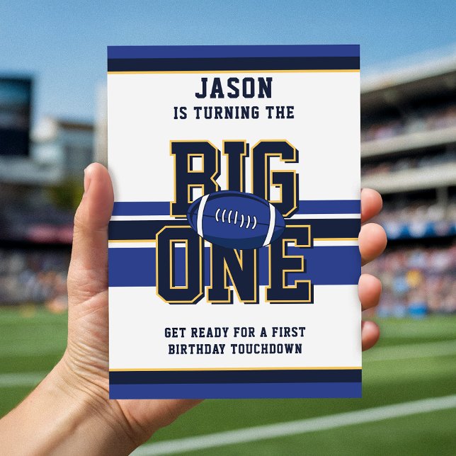 Convite Football Sports Theme Boy Girl First Birthday (Criador carregado)