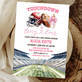 Convite Football Theme Girl Baby Shower