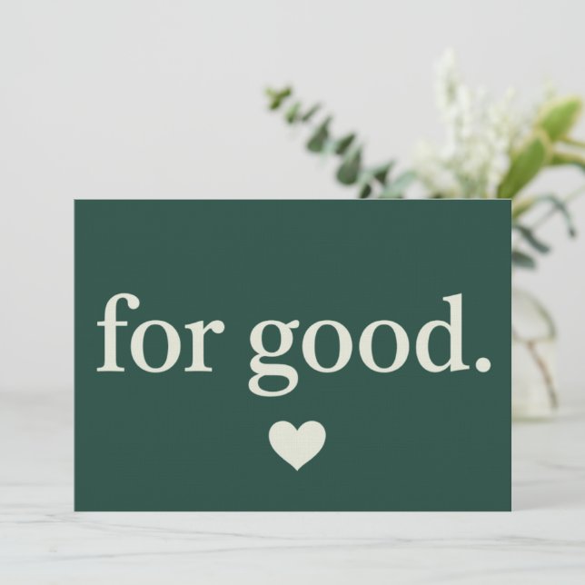 Convite For Good Minimalist Positive Quote Aesthetic  (Em pé/Frente)