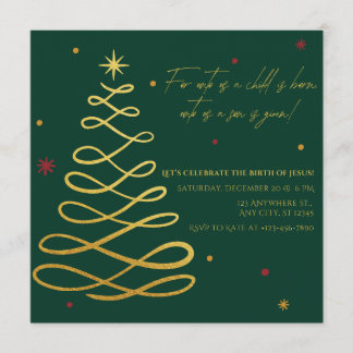 Convite For Unto Us A Child Is Born | Christmas Invitation
