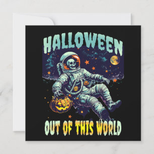 Convite Fora deste Astronauta Mundial Pumpkin Halloween 20