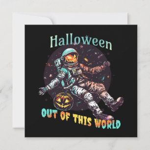 Convite Fora deste Astronauta Mundial Pumpkin Halloween 20