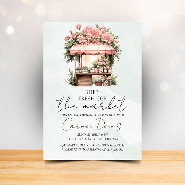 Convite Fora do mercado do agricultor Chá de panela (Criador carregado)