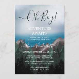Convite Forest Adventure aguarda Chá de fraldas
