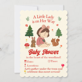 Convite Forest Animals Baby Shower Invitation