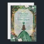 Convite Forest Emerald Green Quinceañera<br><div class="desc">Convite Forest Emerald Green Quinceañera</div>
