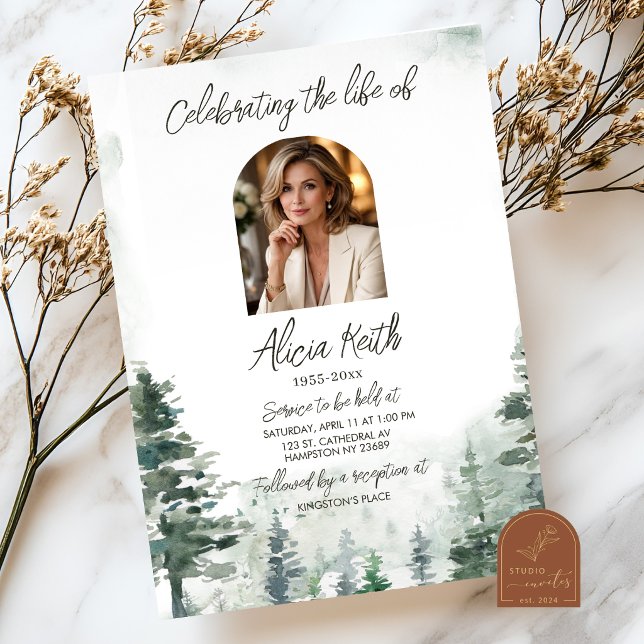 Convite Forest Funeral Invitation (Criador carregado)