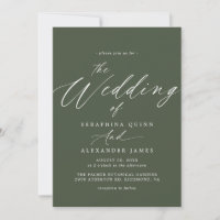 Forest Green | Casamento Simples de Script Moderno