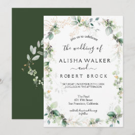Convite Forest Green Wedding