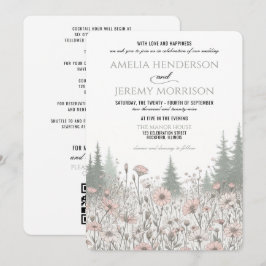 Convite Forest Meadow Wedding