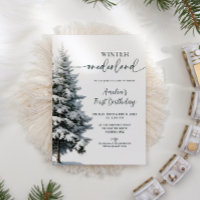 Forest Winter Onederland Birthday