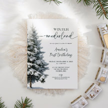 Forest Winter Onederland Birthday