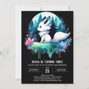 Convite Forest Woodland Wolf Birthday