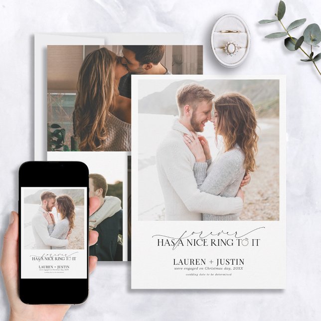 Convite Forever tem um belo Noivado de Fotografia com Cota (Criador carregado)