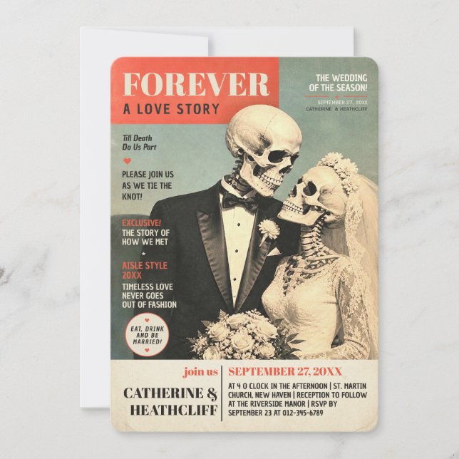 Convite FOREVER Wedding Gazette (Frente)