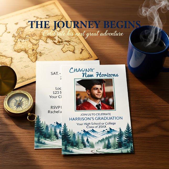 Convite Forge Your Own Path Adventure Grad Party (Criador carregado)