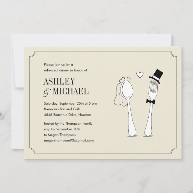 Convite Fork Loves Spoon, Janto de Ensaios (Frente)