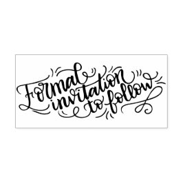 Convite formal a seguir - Carimbo de casamento