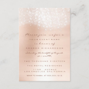 Convite Formal Brilho Gradiente Dourado Rosa