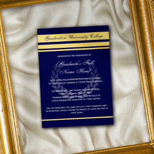 Convite Formal College Graduation Announcements ~ Blue