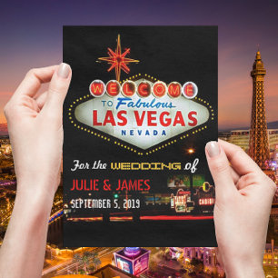 Convite Formal de Casamento Único em Las Vegas