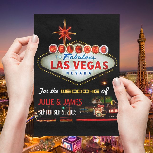 Convite Formal de Casamento Único em Las Vegas (Criador carregado)