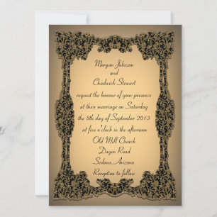 Convite Formal de Casamento Zachée 5,5" x 7,5"