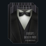 Convite Formal de Tuxedo Bachelor do Elegante<br><div class="desc">*Personalize com seu texto.</div>