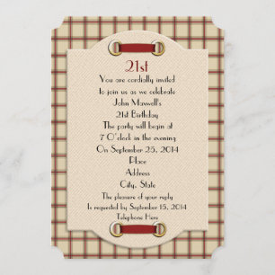Convite formal do partido de aniversário de 21